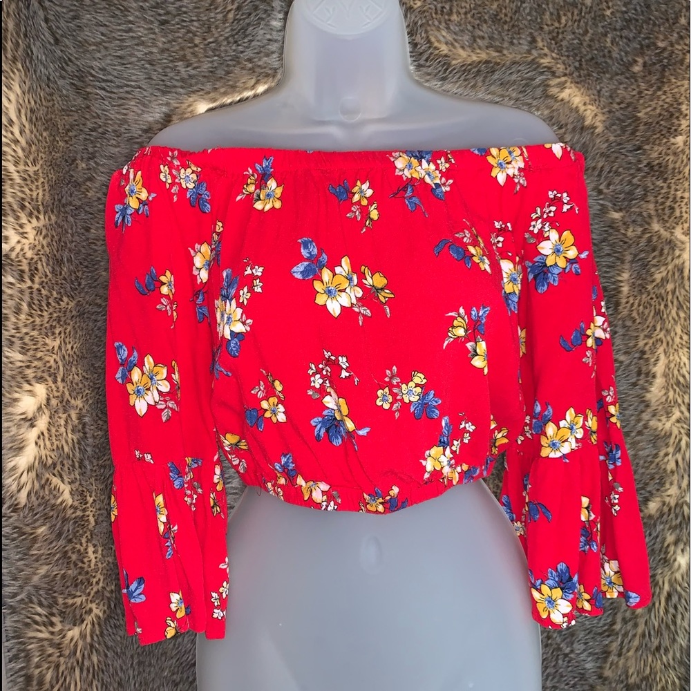 Floral off the shoulder top
